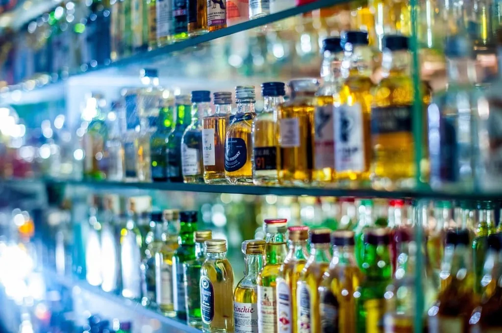 The backlit mezcal wall